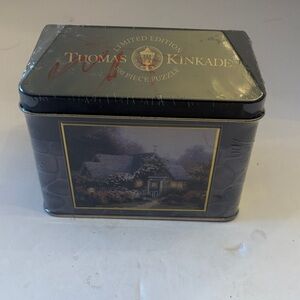 Thomas Kinkade Limited Edition Puzzle Tin with Cottage Scene